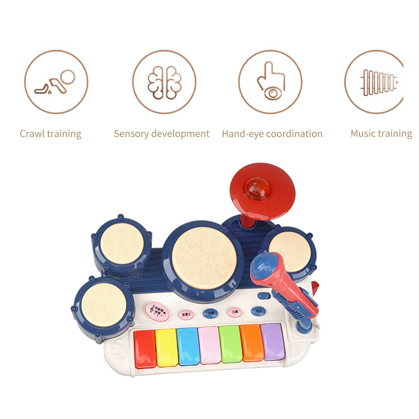 

Colorful Baby Musical Instrument Toy Electronic Music Piano Instrument Children Toys With Colorful Multifunctional Education Toy