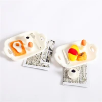 112 dollhouse kitchen decoration accessories mini bread coffee plate breakfast set for blyth barbies ob11 bjd doll decor