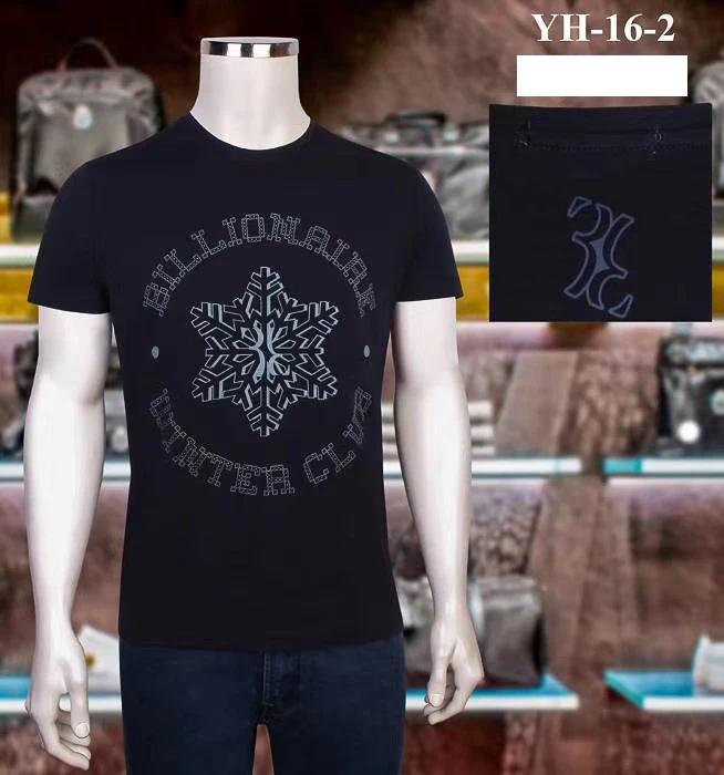 

T-shirt men BILLIONAIRE cotton Short sleeve shirt 2021 summer new o-neck fashion Breathable casual Thin big size M-4XL