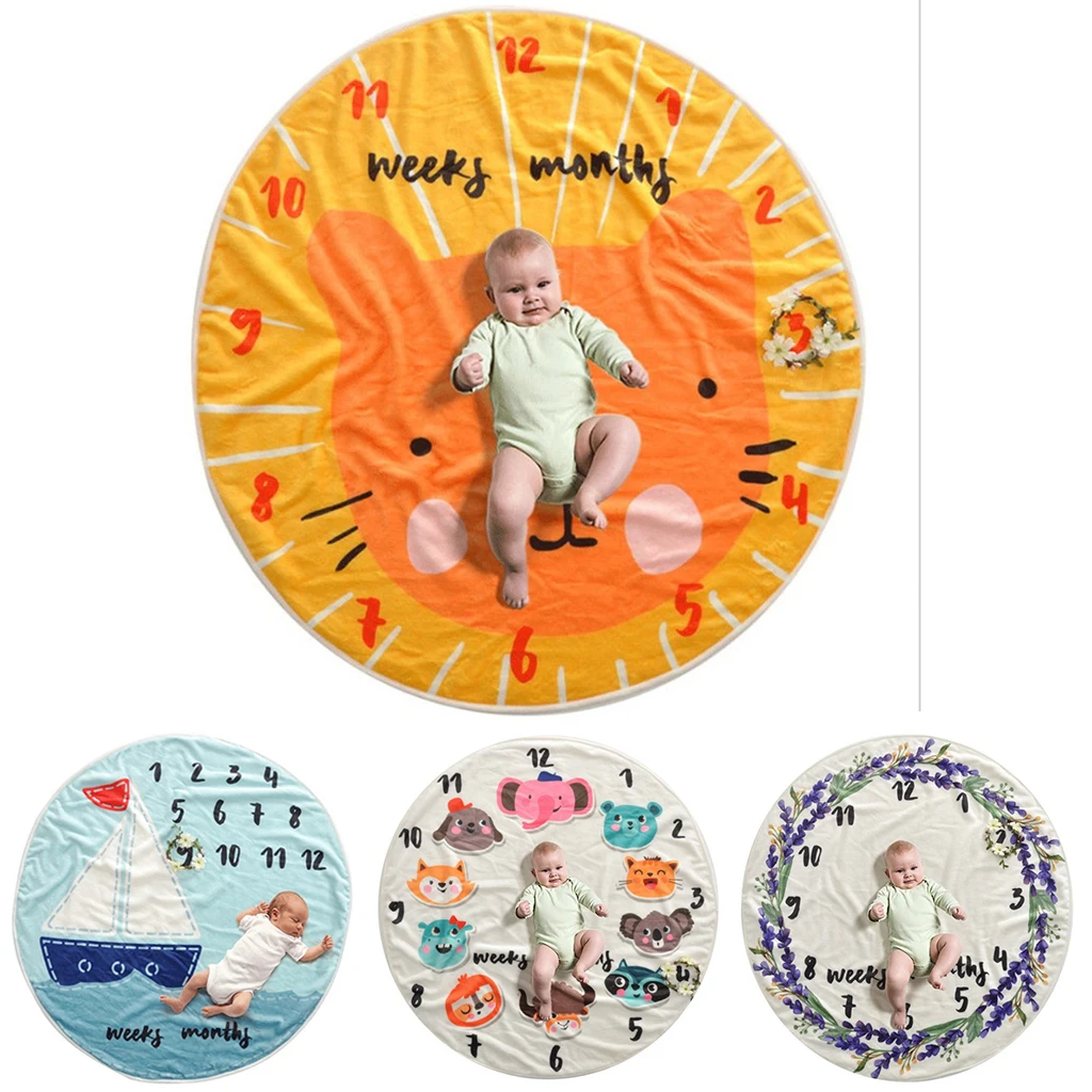 Фланель супер мягкий круглый Одеяло для ребенка на веху Лучший подарка