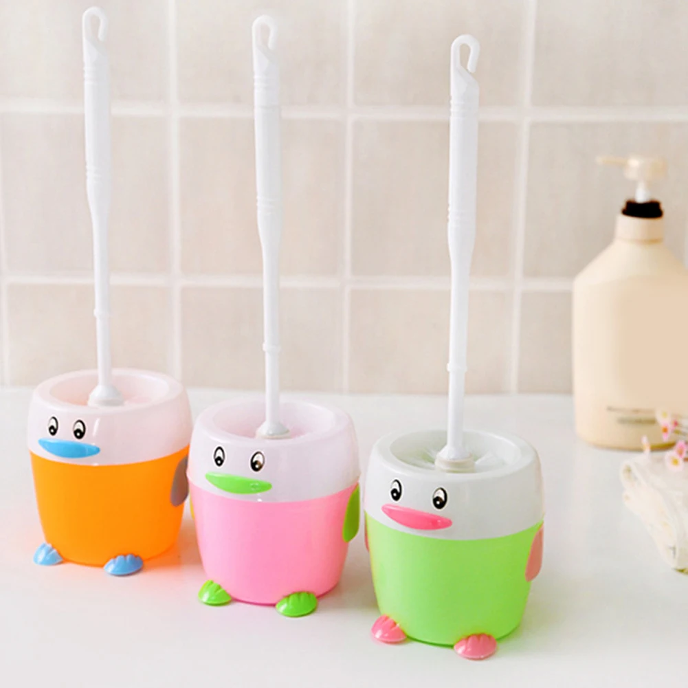 1 шт. Новая креативная забавная щетка для унитаза супер милая глупая маленькая