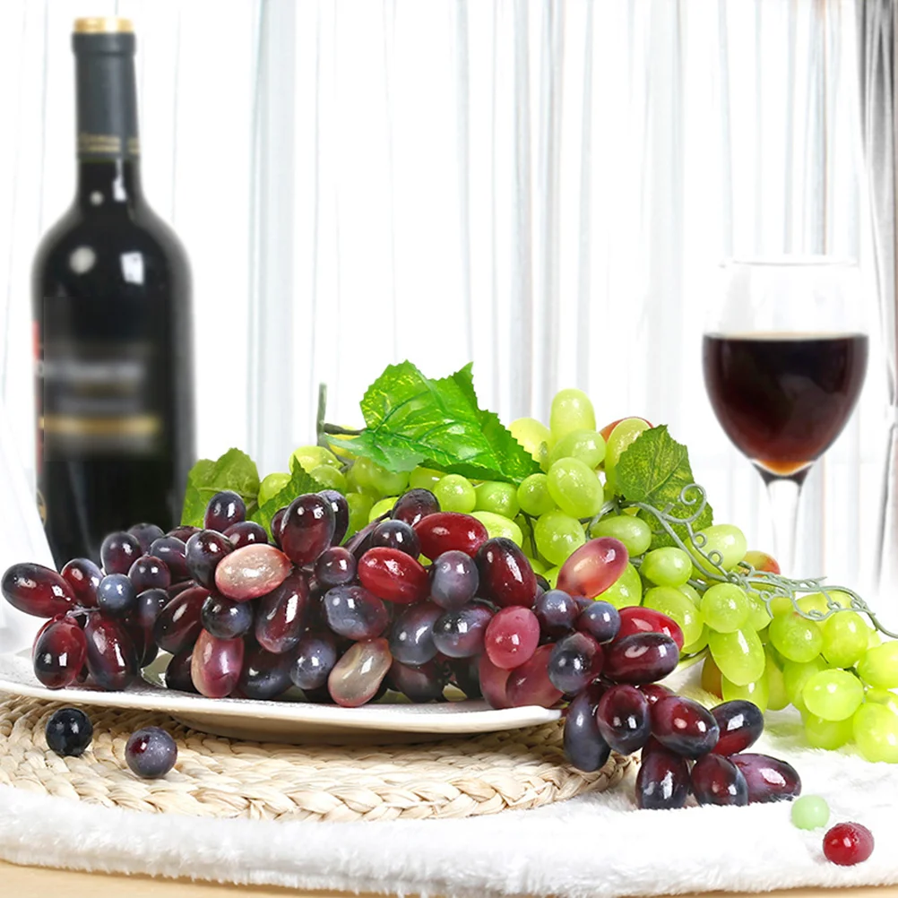 

Искусственный морозный виноград, имитация фруктов, реалистичный центральный элемент, фрукты для дома, кухни, паба, украшение для шкафа, 5 шт.