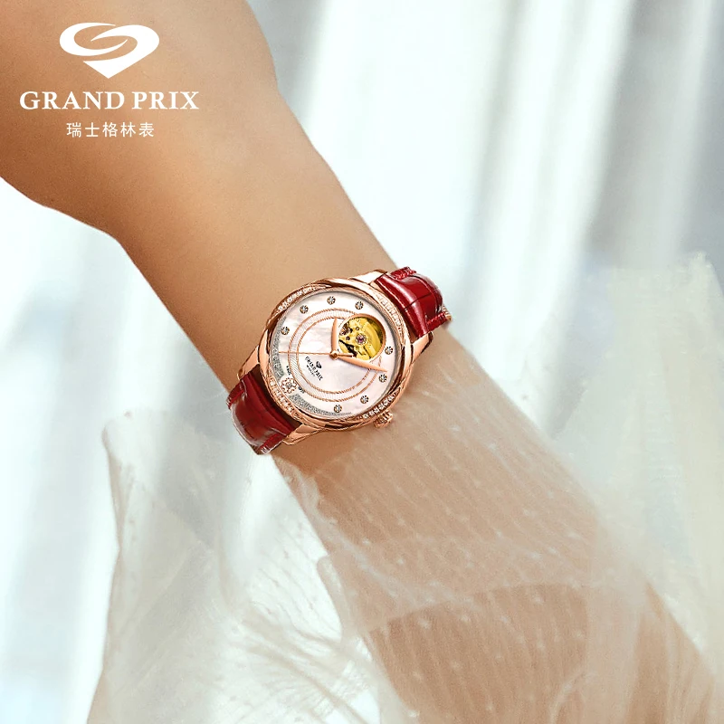 Часы наручные GRAND PRIX женские механические брендовые автоматические подарок для