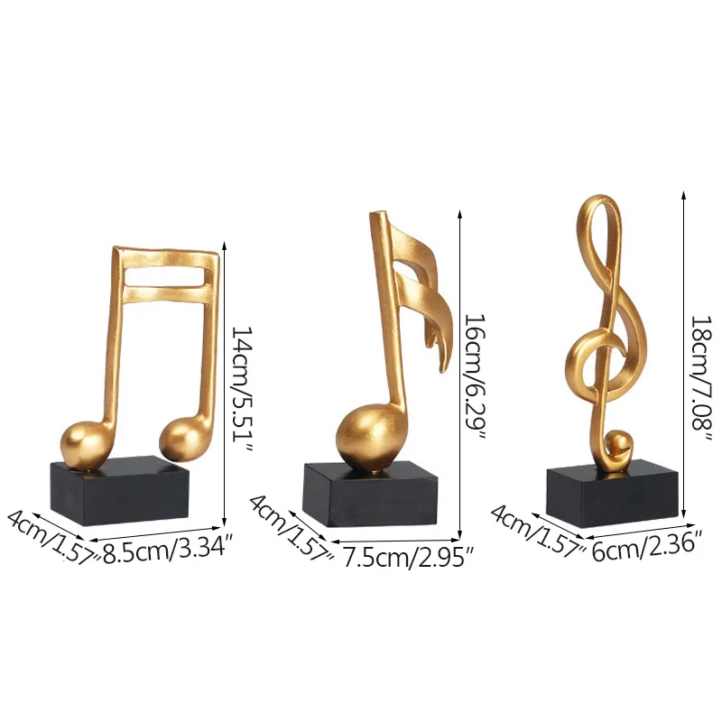 Strongwell Европейский музыкальный символ статуэтка ноты Статуэтка из смолы поделки