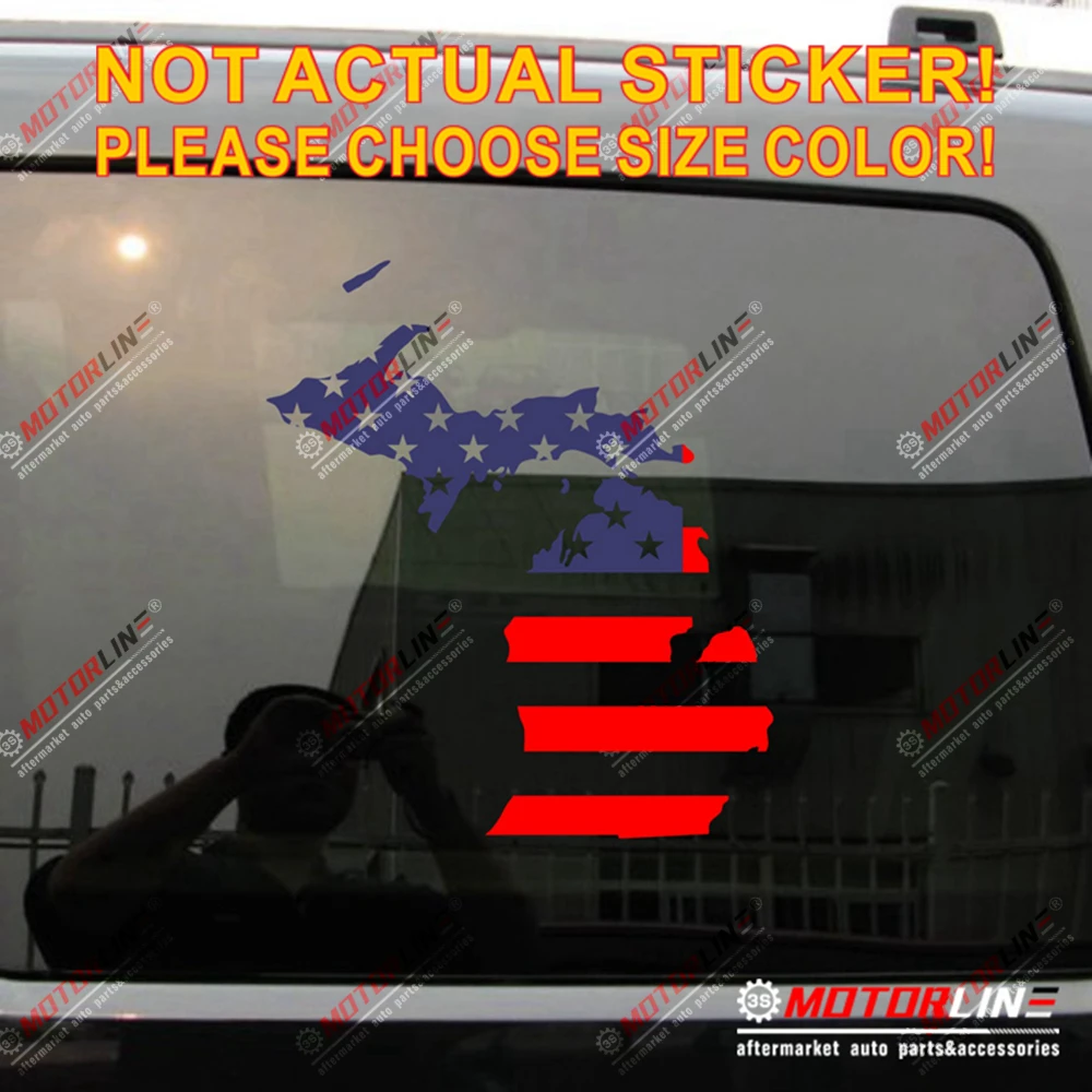 Мичиган Государственный Флаг США Наклейка автомобиля винил выбрать размер