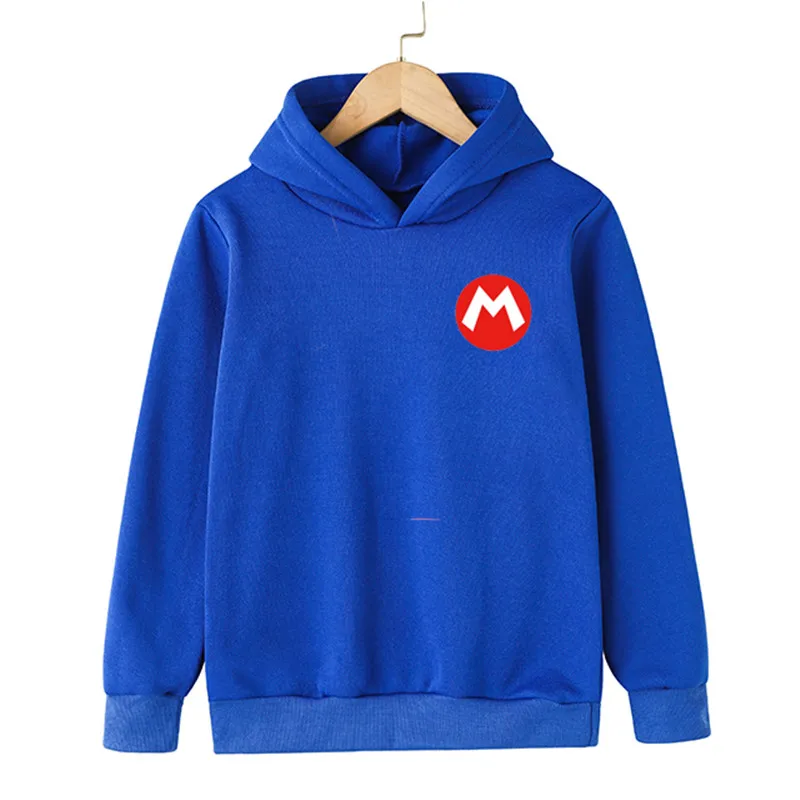 2021 Winter new Mario anime children's clothing boys and girls printed sweatshirts hoodies cotton hooded sweater children's4-14T |