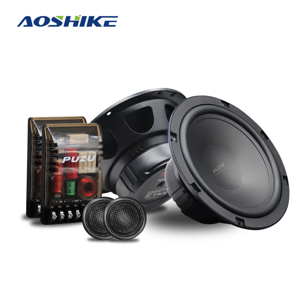 

AOSHIKE 2PC 6.5 Inch Full Frequency Combination Coaxial Speakers Kit with Tweeters Audio Speaker Sound System For Car Refit Kit