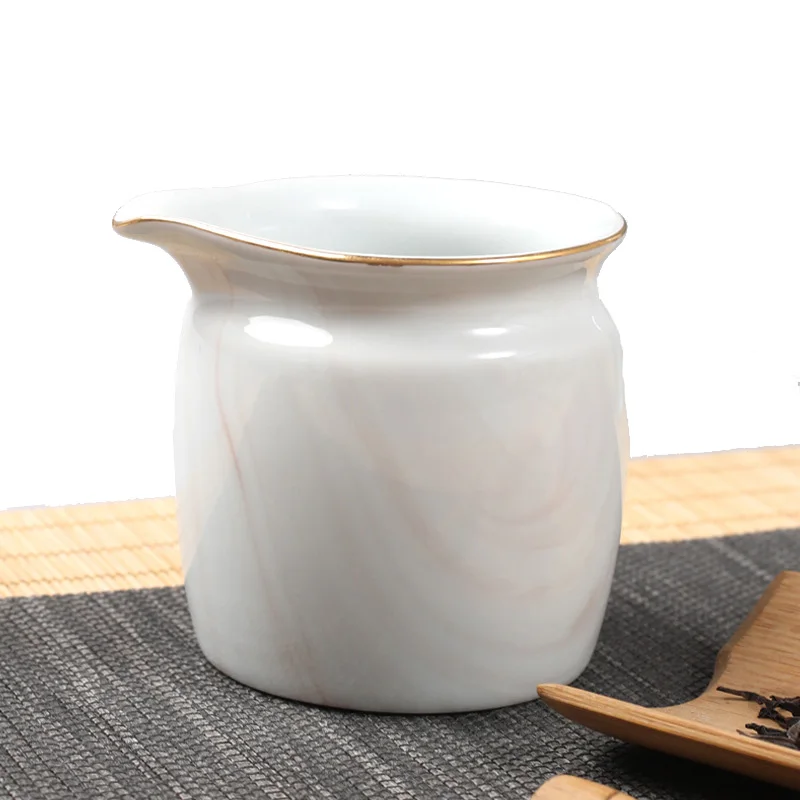 

Quail 6 Oz Marble Ceramic Creamer,Golden Trim Milk Jug,Pourer,Pitcher Jug,Pottery Coffee Creamer Mug
