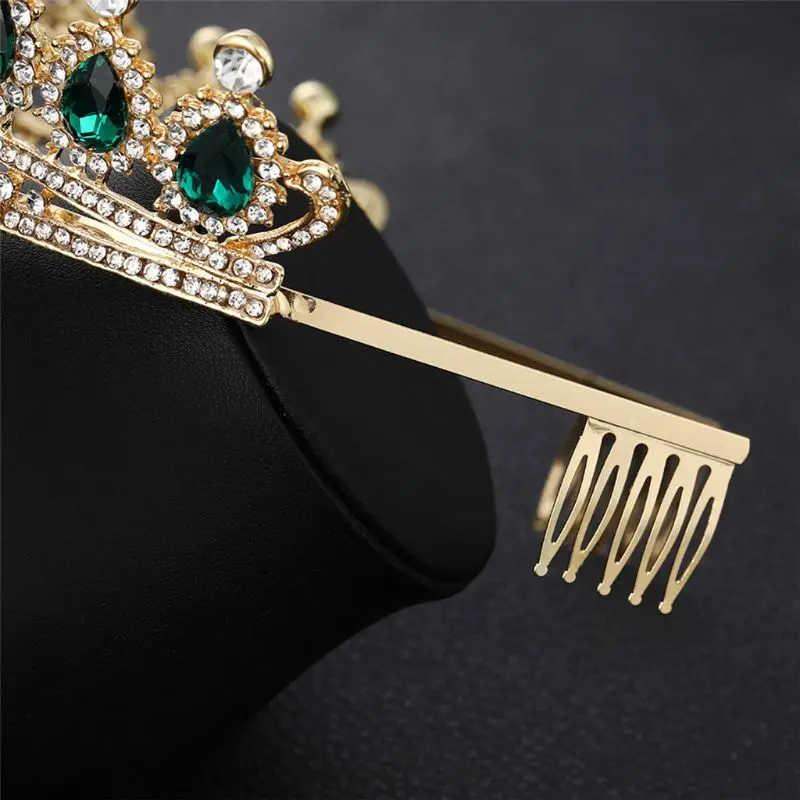 Зеленая Корона невесты Тройная свадебная одежда ювелирные изделия свадебный