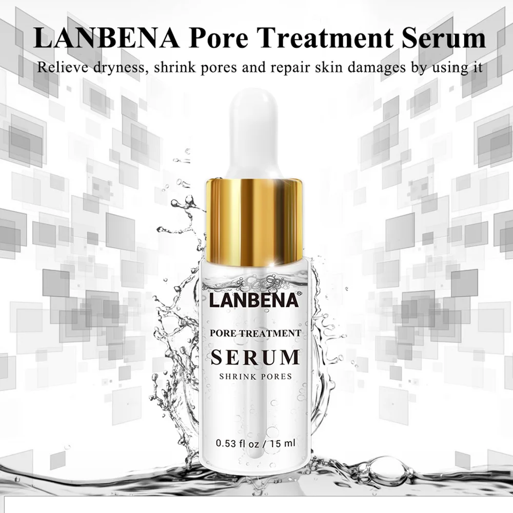 LANBENA усадка пор жидкое удаление черных лечение сывороточная эссенция глубокое