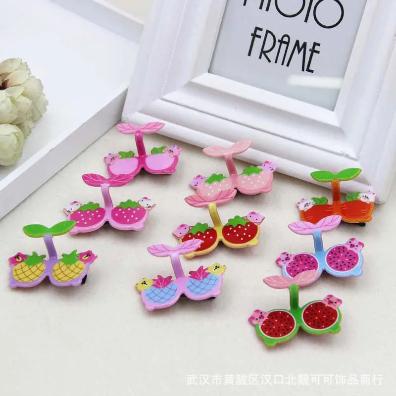 

New wholesale Pet/children's hairpin acrylic glass frame saplings Pet hairpin clip 20pcs