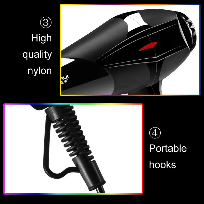 

3200 Professional Hair Dryer 8In1Multifunction Blow Dryer Hairdressing Blow Hot/Cold Air Strong Power 100-240V Hair Drying Tools