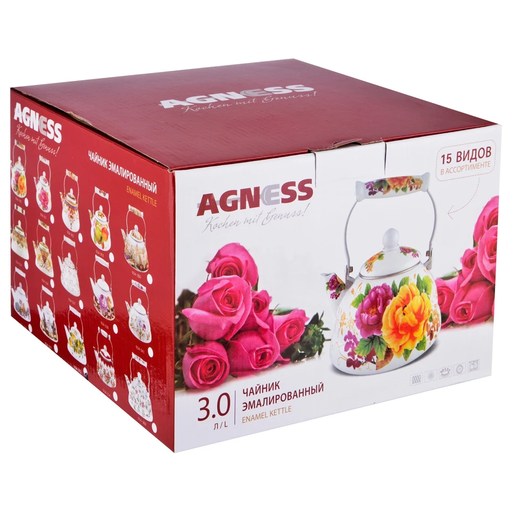 Чайник Эмалированный Agness 3 0Л |