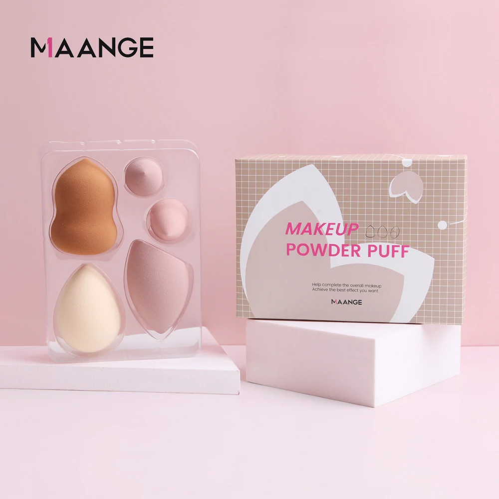 MAANGE 5 шт. набор губок для макияжа основа Губка косметическая пудра пудры гладкая