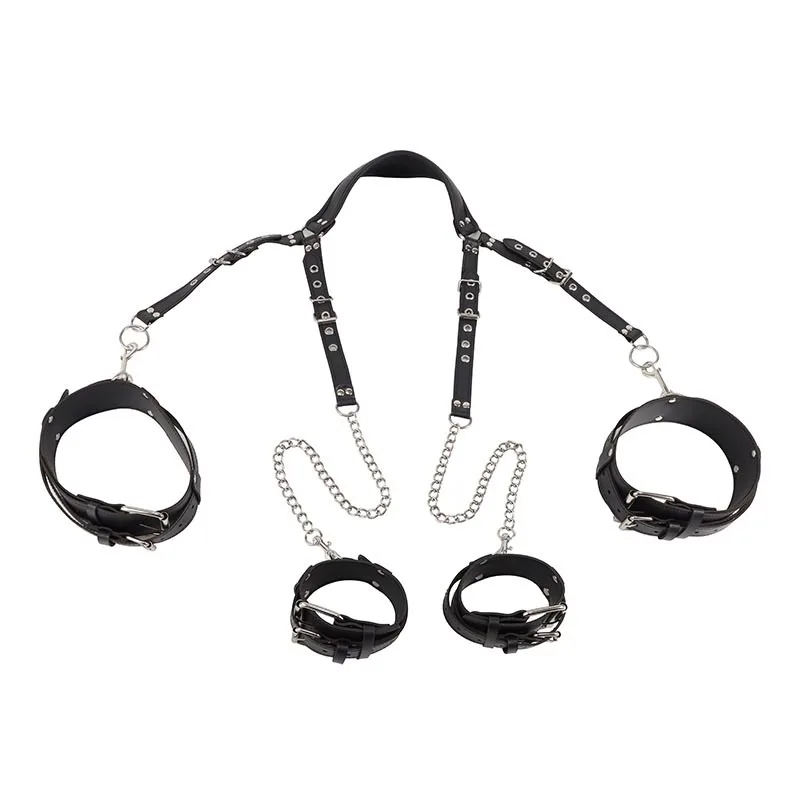 Искусственная кожа BDSM нога открытая лодыжки манжеты ведомого удерживающие