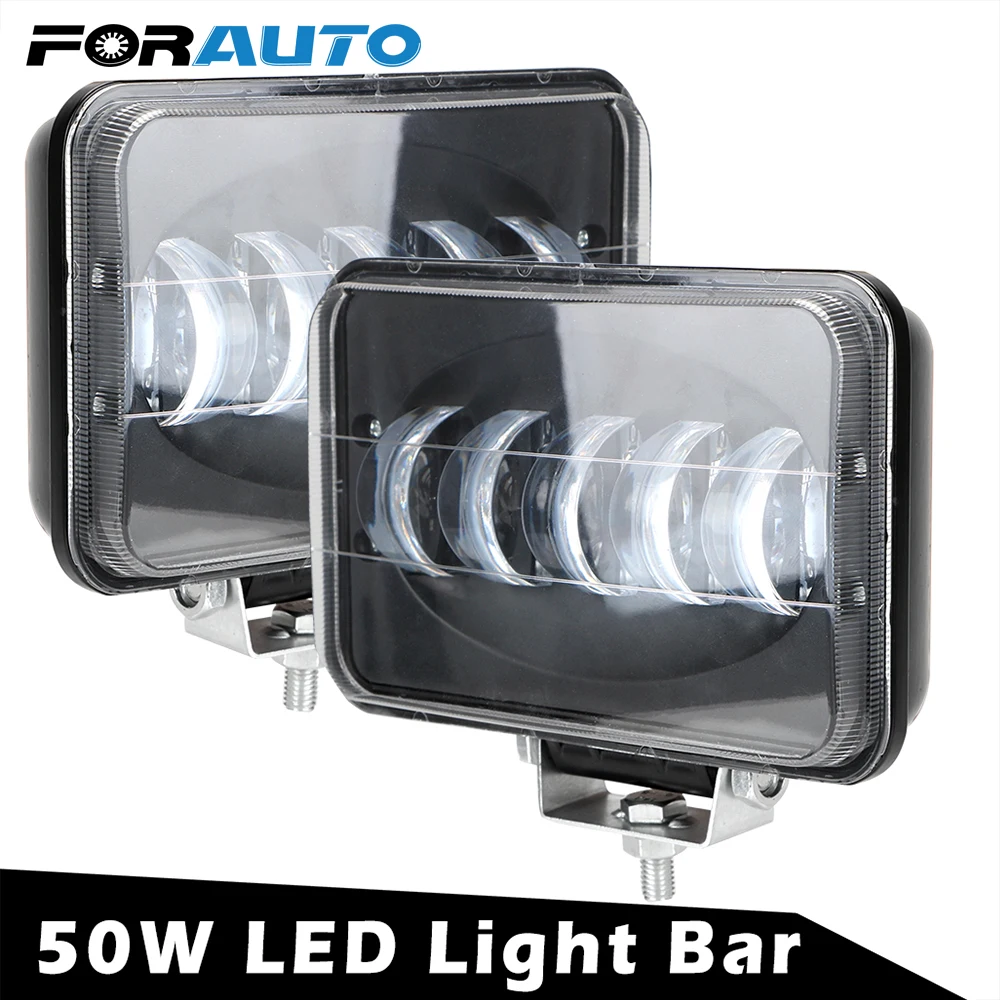 6 дюймов 50 Вт рабочий светильник бар автомобильный прицеп светодиодный для