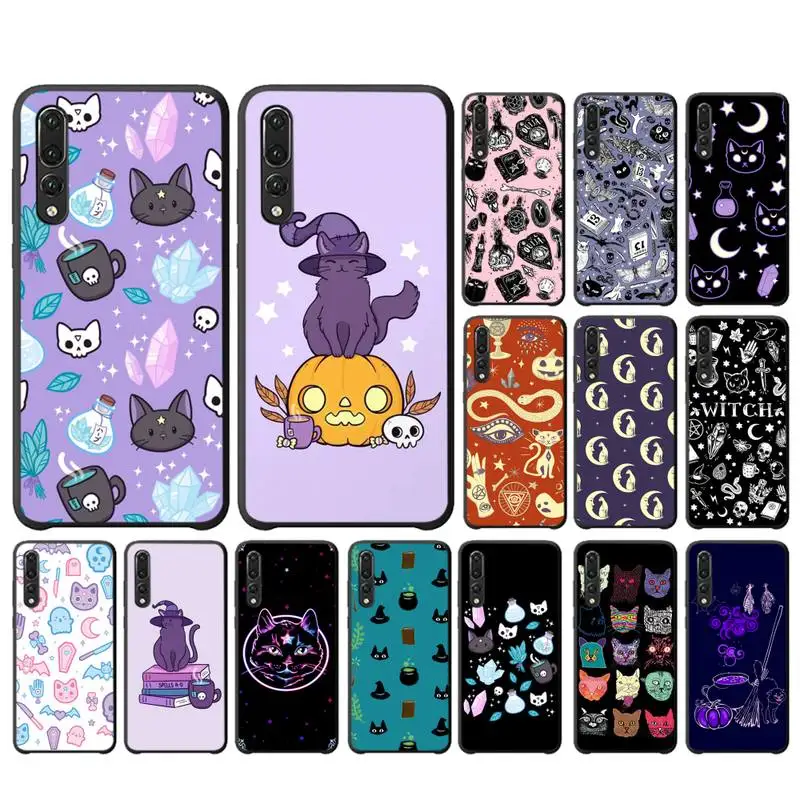 

YNDFCNB Herb Witch Supplies Cat Phone Case For Huawei Y6 2018 Y7prime2019 funda Case for Y8p Y9 2019 Capa