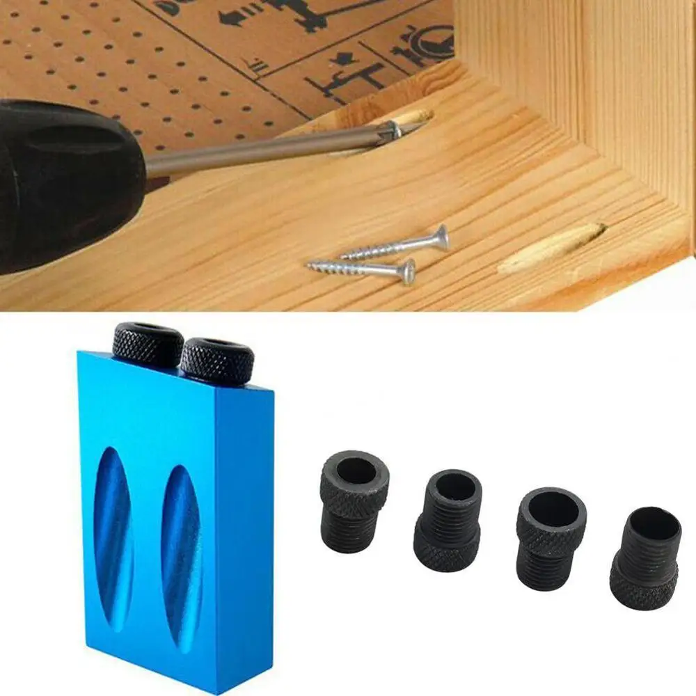 

Oblique Hole Locator Drill Bit 14pcs/ 9pcs Woodworking Pocket Hole Jig Kit Angle Drill Guide Set Hole Puncher DIY Carpentry Tool