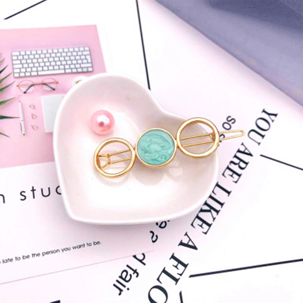 1 шт. Модные женские заколки для волос металлический геометрический сплав ободок