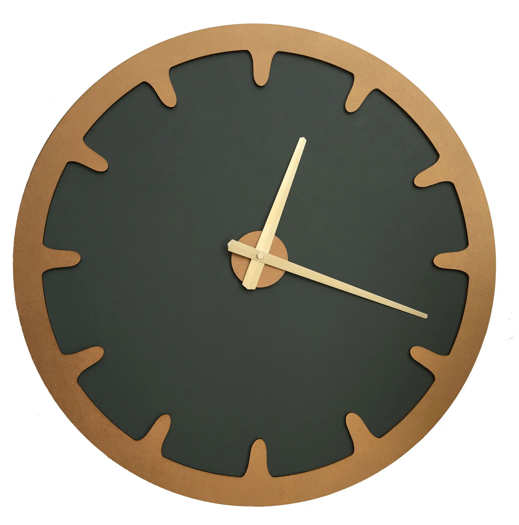 Декоративные настенные часы North Design плесени зеленые золотые 48 см |