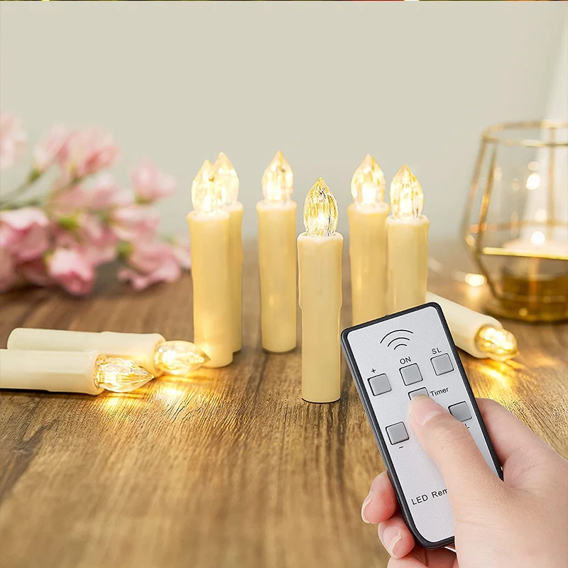 led candles light flameless remote cвечи velas شموع for home dinner party christmas tree candle decoration lam