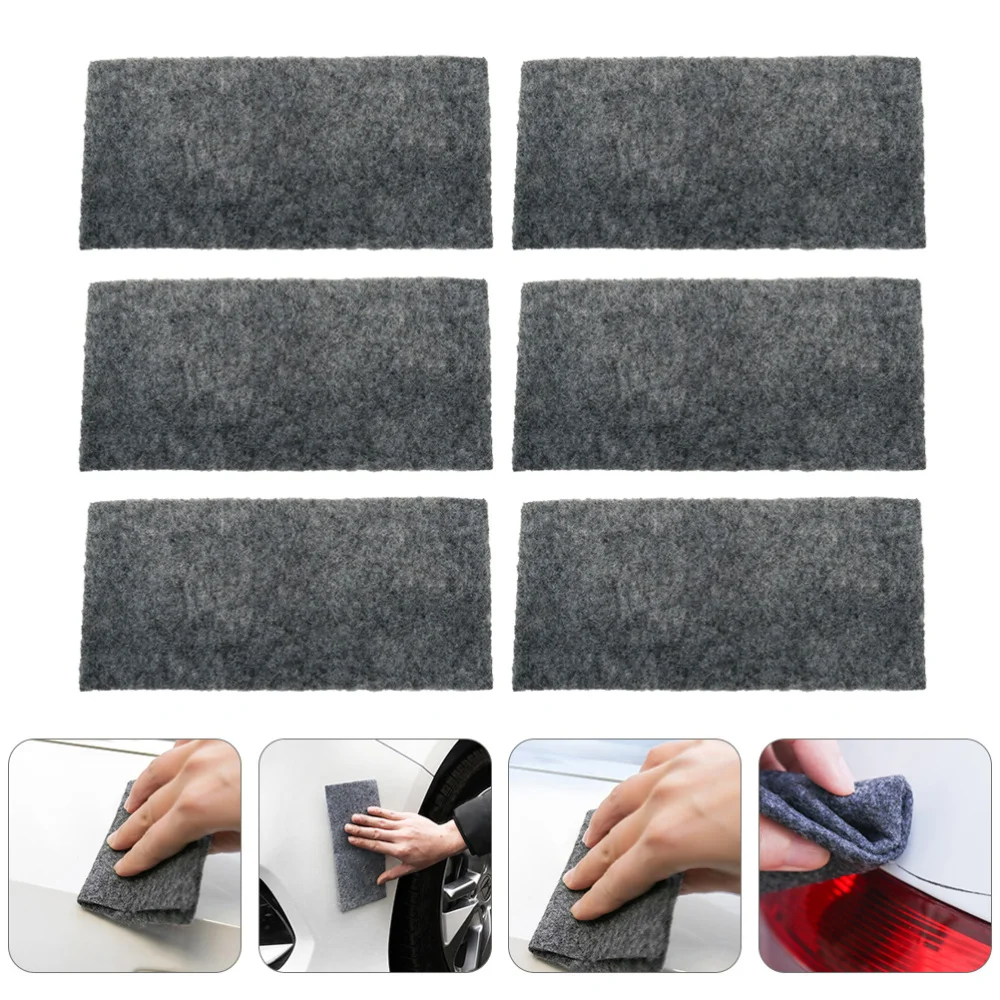

1 Set 6 Pcs Car Scratch Remover Cloths Multipurpose Car Cleaning Cloths (Grey)