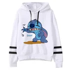 Женский свитер с забавным рисунком ститча, уличная одежда с милыми мультяшными героями Диснея, Женская толстовка с капюшоном для пар