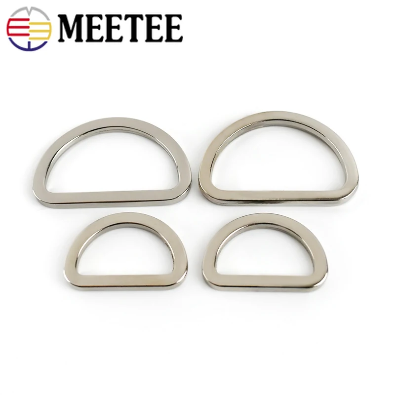 10 шт Meetee 25/38 мм Серебристые Металлические о-образные кольца для лямки сумки