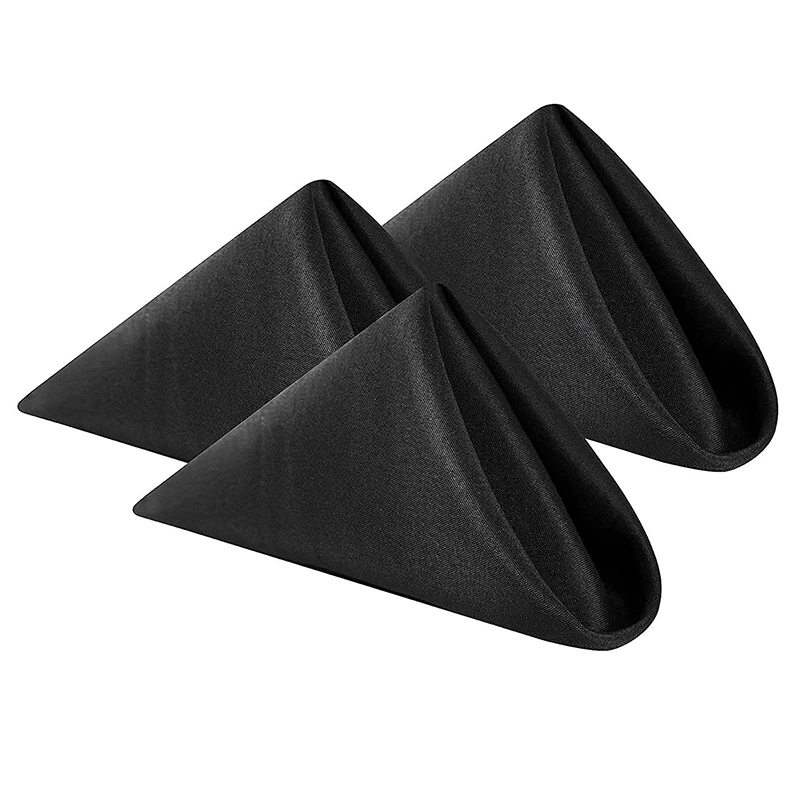 

12 Pcs Napkin Cloth Water Washable Nylon Dinner Napkin Soft Table Cloth, Suitable for Wedding Party Restaurant Banquet