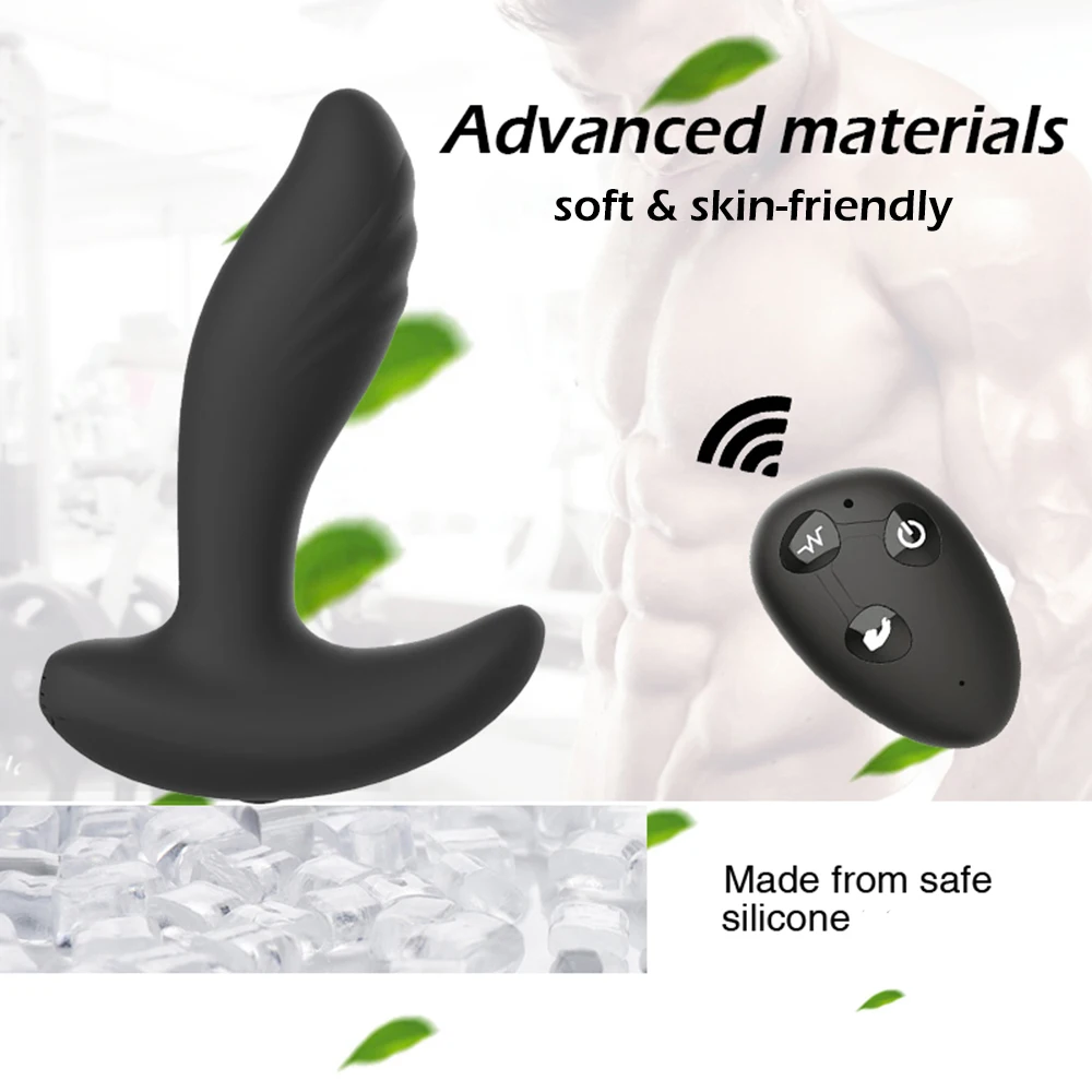 Remote Control Vibrating Prostate Massager Men Anal Plug Waterproof 10 Stimulation Patterns Butt Anus Silicone Sex Toys Shop | Красота и
