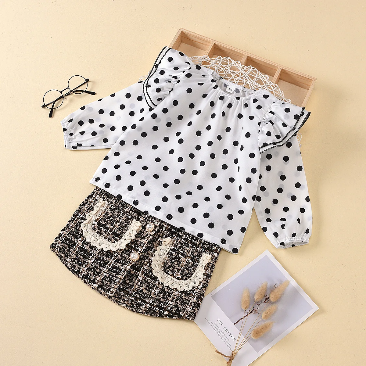 Комплект детской одежды из 2 предметов для маленьких девочек одежда с длинными