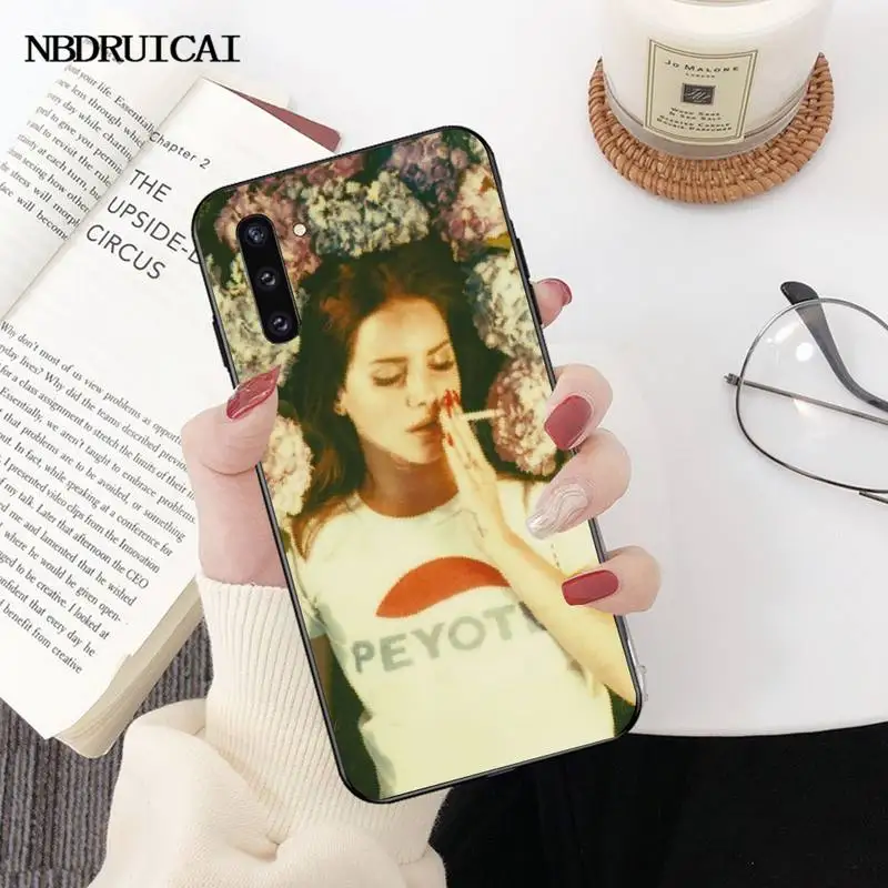 Мягкий черный Чехол PENGHUWAN Лана Дель Рей для телефона Samsung Note 3 4 5 7 8 9 10 pro M10 20 30 |