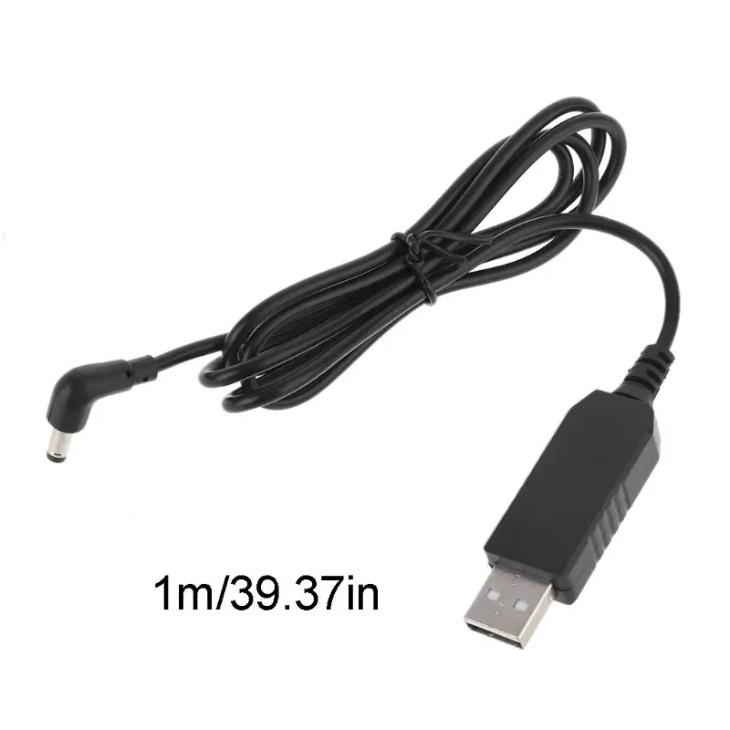 

90 Degree USB 5V to 12V 4.0x1.7mm Power Supply Cable for Tmall Smart Bluetooth Speaker Echo Dot 3rd Router LED Strip 1 M