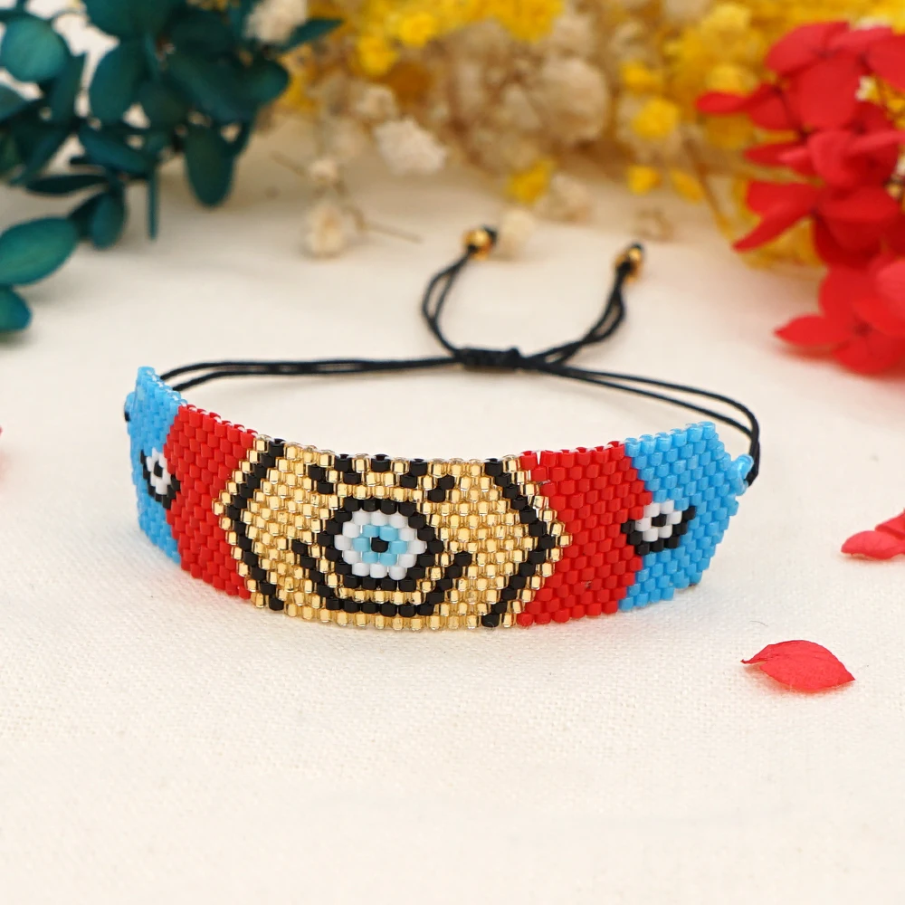 

Go2Boho Miyuki Lucky Evil Eye Bracelets for Women Luxury Bracelet for Friend Gift Pulsera Jewelry handmade Beads Woven Jewellery