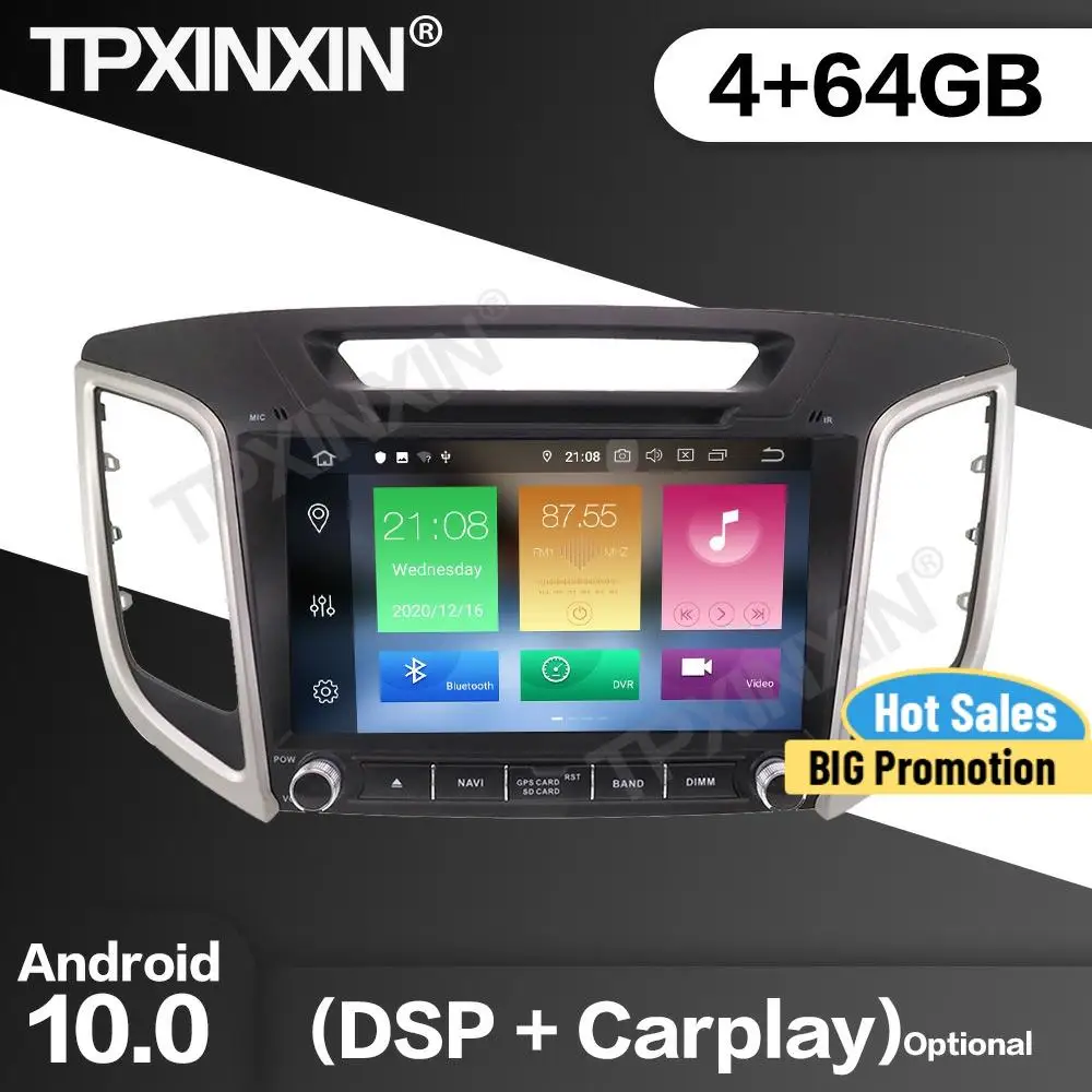 Автомагнитола 2 Din для Hyundai CRETA IX25 стерео-приемник с GPS головное устройство