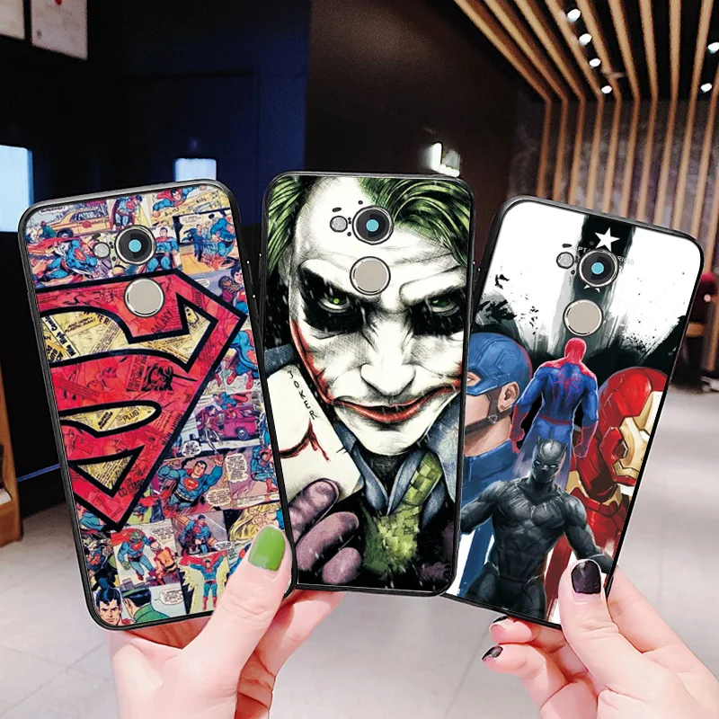 Чехол Marvel Heroes для huawei Honor 6A 5,", Мягкая Черная задняя крышка из ТПУ для huawei Honor 6A 6X 6C 6C Pro, чехол для телефона s Funda