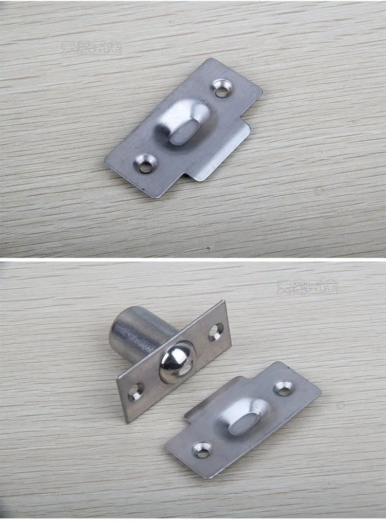 

The stainless steel spring door touches the hidden door top with beads