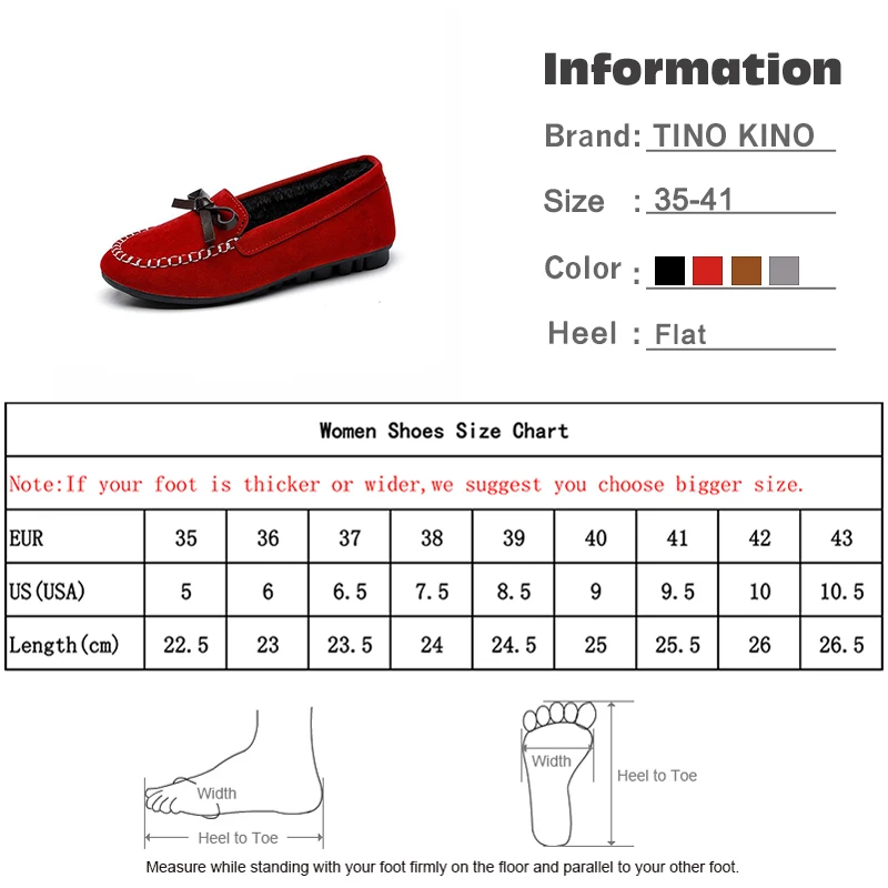 

Woman Vulcanize Shoes Women Loafers Soft Warm Plush Comfortable Non slip Ladies Flats Bow-tie Moccasins Casual Walking Mom Shoe