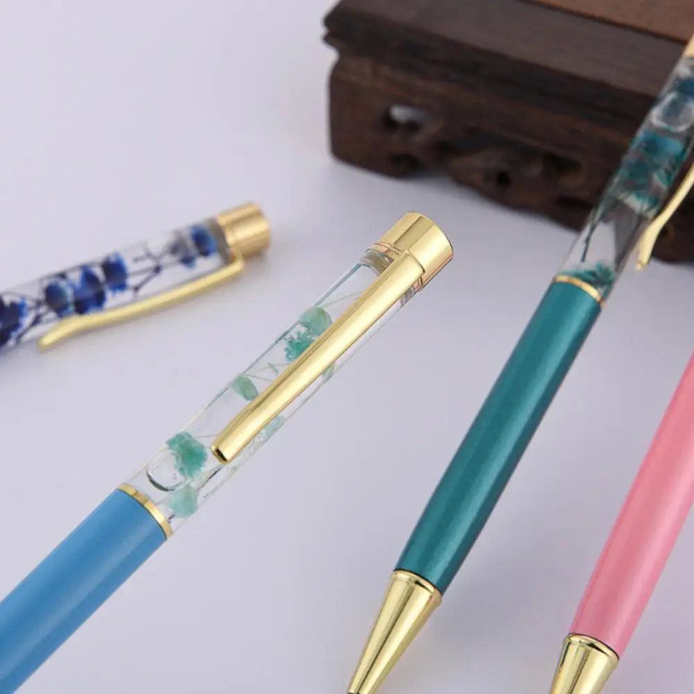 1 шт. роскошные металлические шариковые ручки с цветами мм деловые