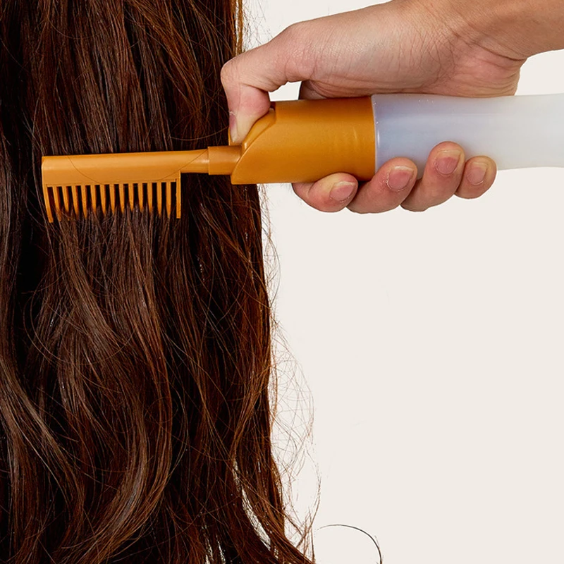 

Hair Dye Bottle with Brush Head Barber Salon Coloring Applicator Bottles Hair Dry Cleaning Bottle Brush Hair Dye Potion Tools