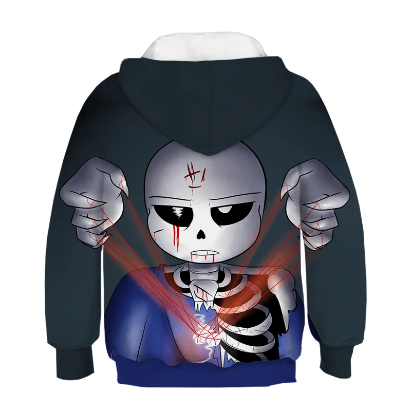 Детский свитер с капюшоном с 3D принтом в виде героя мультфильма «Undertale» Летняя Детская уличная модная Толстовка для отдыха для мальчиков и девочек