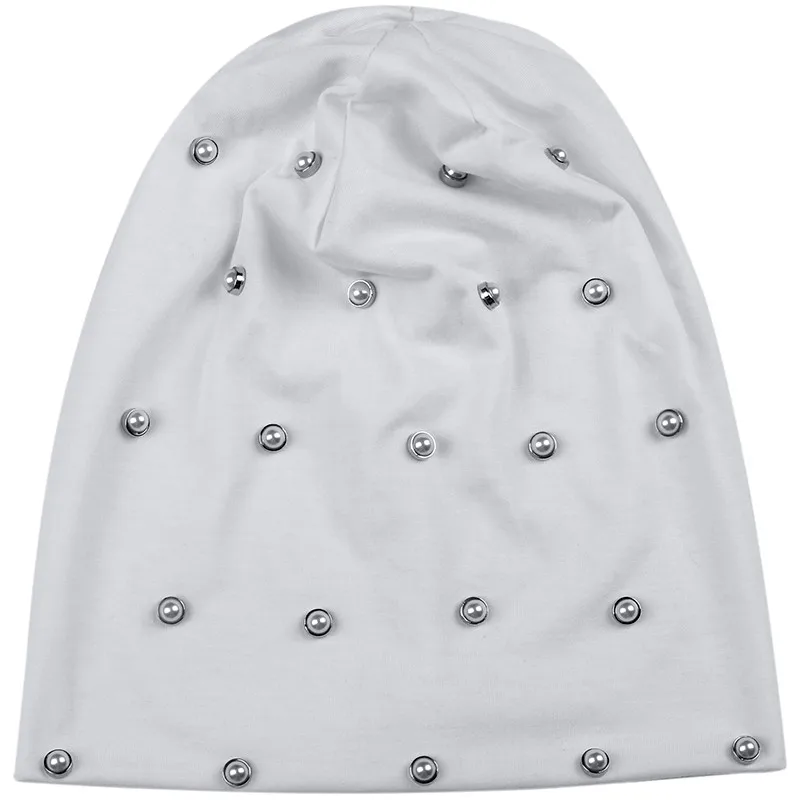 

Geebro женские хлопковые мягкие теплые однотонные шапочки с жемчужинами аксессуары шапка для взрослых мешковатая Повседневная Новая шапка шляпа