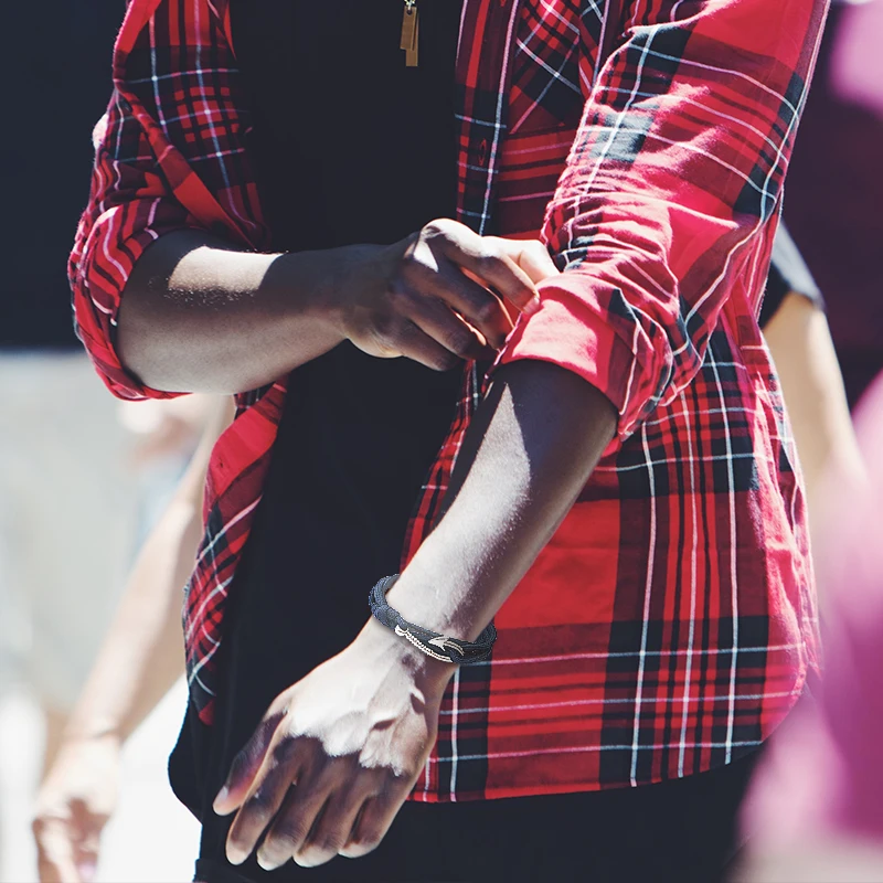 HOMOD браслет на запястье с крючком серебряного цвета фурнитурой в виде якоря для