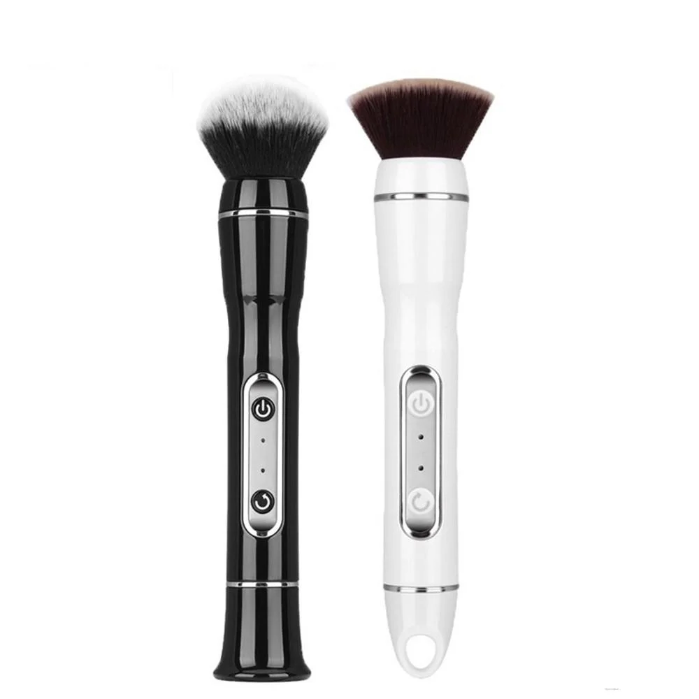 

Cosmetic Blushes Kit Smart Electric Makeup Brush With 2 Make-up Head 360 Degree Rotating USB Rechargeable Automatic Makeup Brush