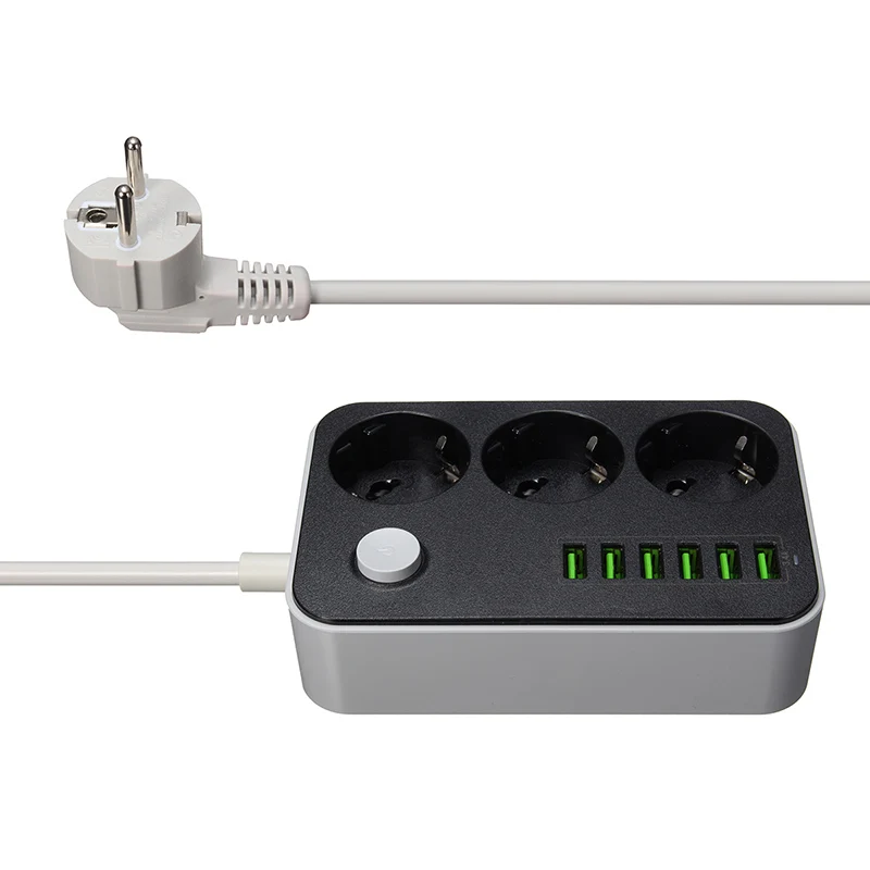 USB-удлинитель LDNIO с 6 USB-портами 5 В 3 4 А розетки переменного тока удлинитель