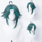 Парик для косплея Genshin Impact Xiao, термостойкий парик Завоеватель демонов, с шапочкой