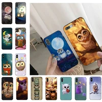 cartoon cute animal owl phone case for iphone 11 8 7 6 6s plus 7 plus 8 plus x xs max 5 5s xr 12 11 pro max se 2020 funda cover