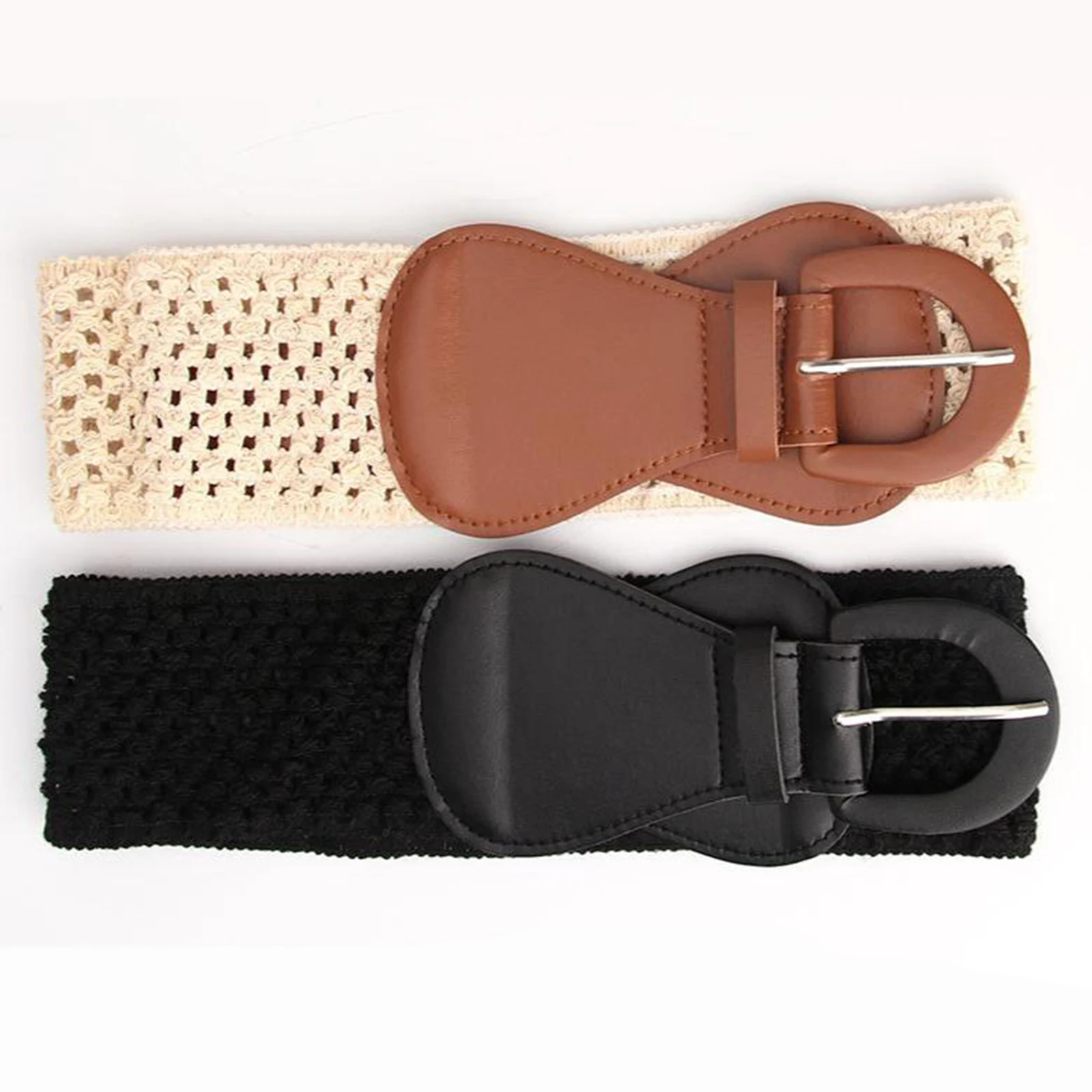

Fashion Women Buckle Wide Stretch Elastic Waist Belt Corset Waistband