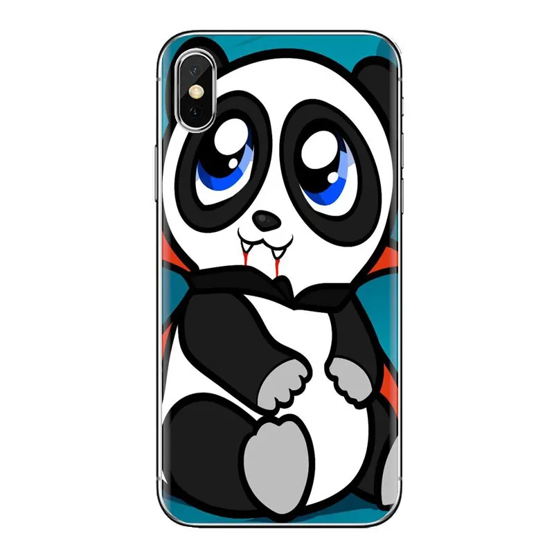 Watercolor Panda Cartoon Animal For Samsung Galaxy S3 S4 S5 Mini S6 S7 Edge S8 S9 S10 Plus Note 3 4 5 8 9 Soft Transparent Cover |