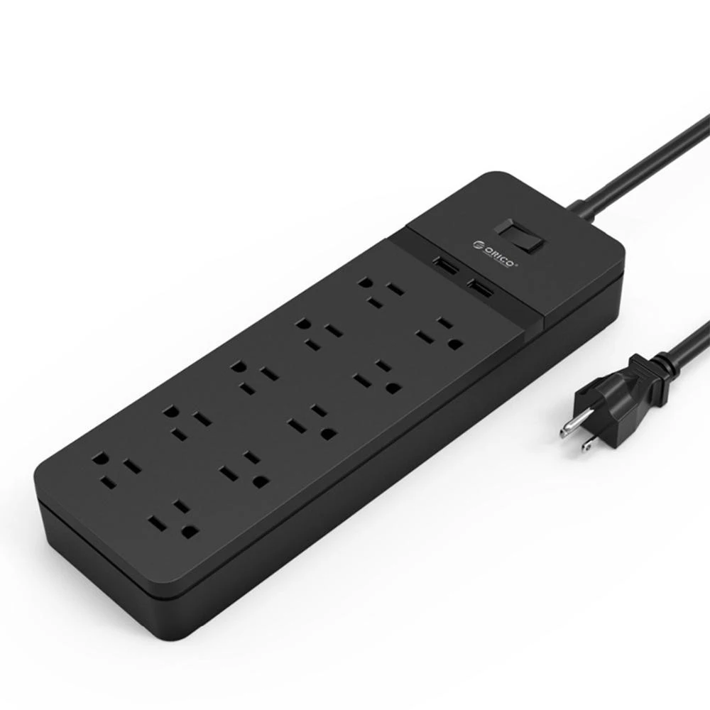 Удлинитель ORICO US вилка для электрической розетки с 2 USB-портами 8 розеток дома и
